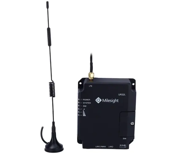 Router Industrial 4G - Cartela 3G / 4G, 2 porturi POE Milesight MS-UR32L-L04EU-P