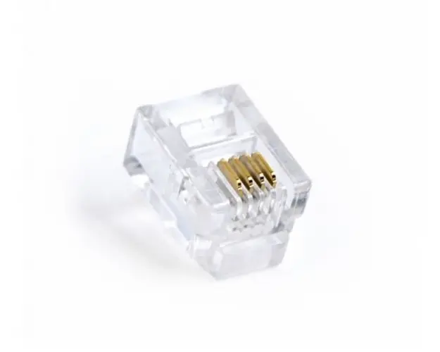 Mufa RJ11 pentru cablu telefon, 6 pini 4 contacte, RJ11