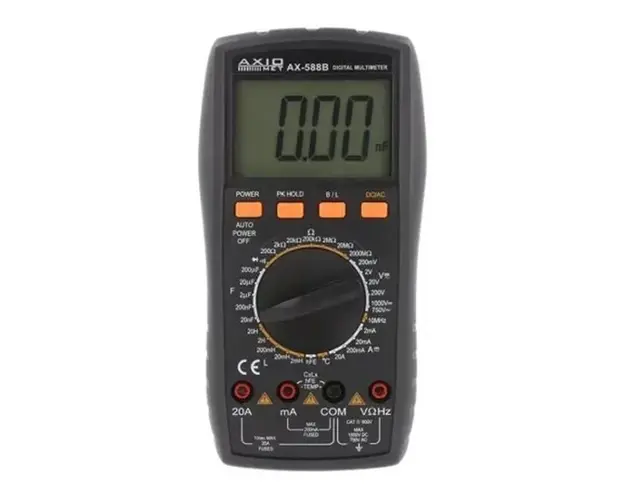 Multimetru digital portabil, display cu LCD, AXIOMET AX-588B