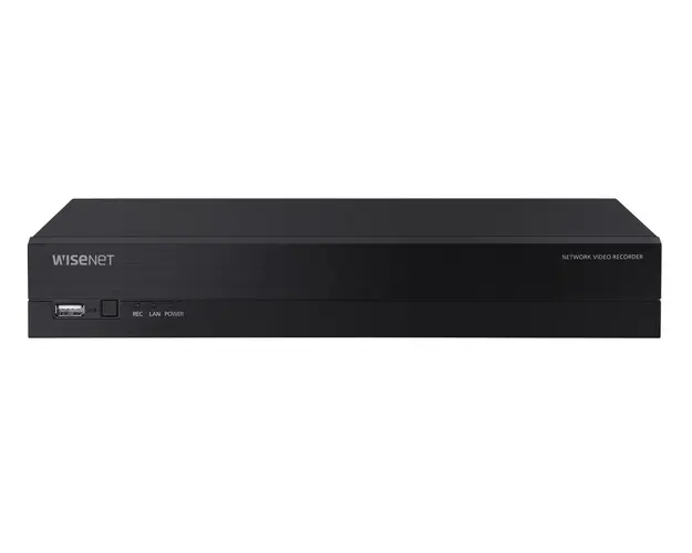 NVR 4 canale, Hanwha ARN-410S, 4K - 8MP, 1x port SATA, PoE, 40 Mbps, Audio, ONVIF