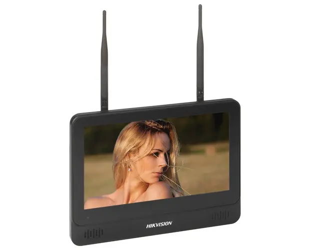 NVR wireless cu monitor inclus de 11.6" Hikvision DS-7608NI-L1/W, 8 canale, rezolutie 6MP, 60 Mbps, 2 antene Wi-Fi