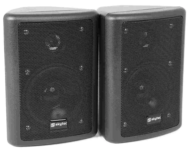 Set boxe stereo cu 2 cai, 75W, 8 ohm, negre, interior, Skytec, ODS40B