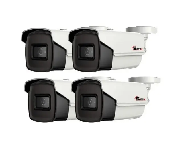 Pachet 4 camere de supraveghere pentru exterior, Safer PRO, 5MP, lentila 2.8 mm, IR 40m, 4XSAF-PRO-BM5MP40F28