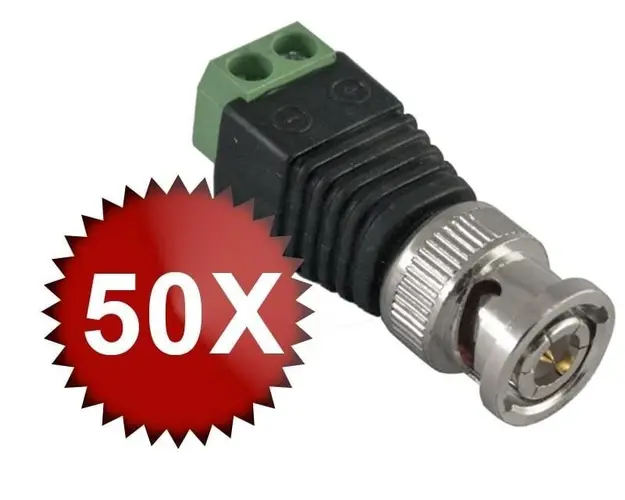 Pachet 50 x Mufa BNC M - UTP cu surub