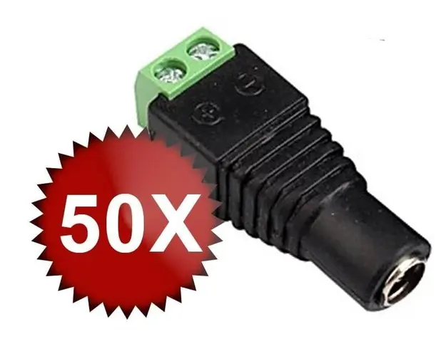 Pachet 50 x Mufa 12V alimentare Mama, conectare cu surub