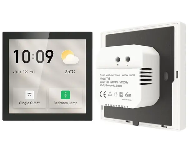 Panou de control inteligent, Wi-Fi, 4 inch, Bluetooth, ZigBee TUYA, Avatto, T6E Panel