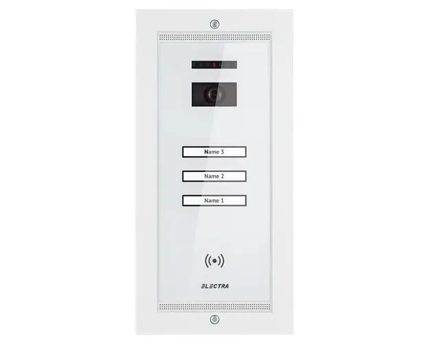 Panou video smart alb 4 fire incastrabil pentru 3 familii Electra VPM.3FR02.ELW04