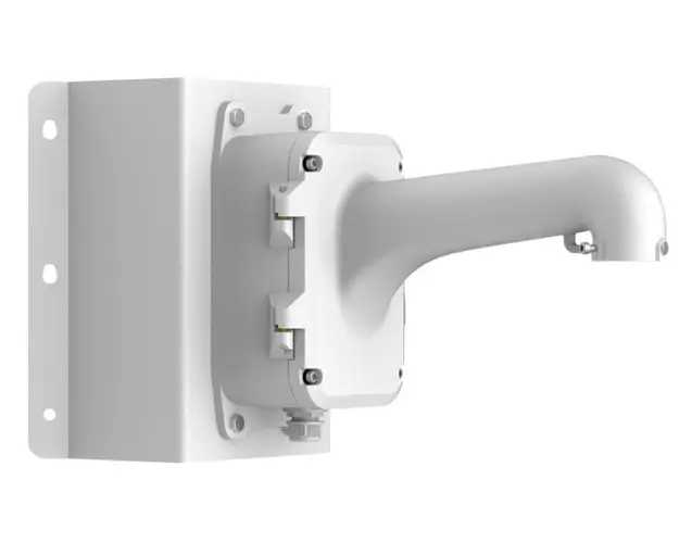 Picior cu doza pentru montarea camerelor speed dome pe colt, din metal, Hikvision DS-1604ZJ-BOX-CORNER