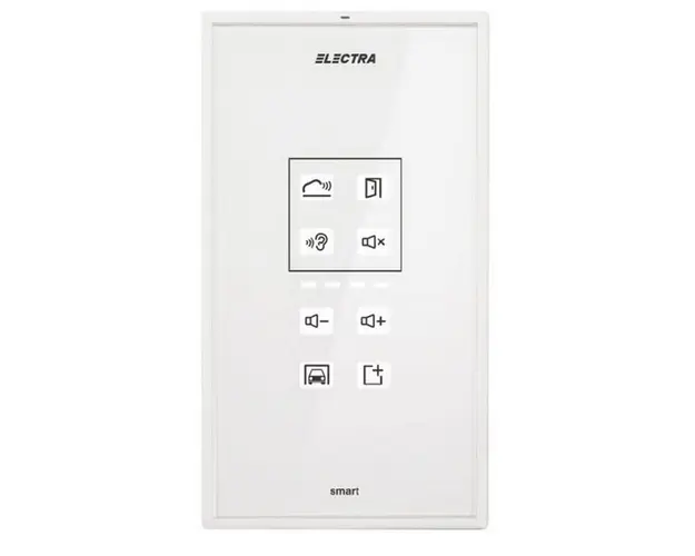 Post suplimentar de interior audio, Electra, Alb, taste touch iluminate, sticla securizata, ATM.0S403.ELW04