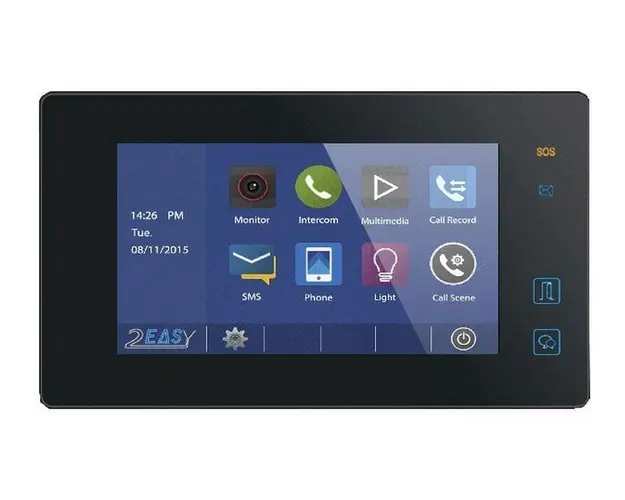 Post de interior video, conexiune pe 2 fire, LCD color 7 inch, DT47MG-TD7-bk