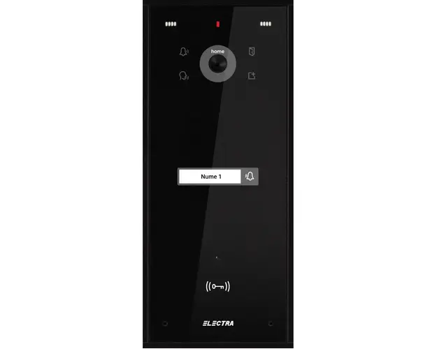Post exterior videointerfon, 1 familie, negru, montaj aparent, Electra VPH.01S03.ELBTL