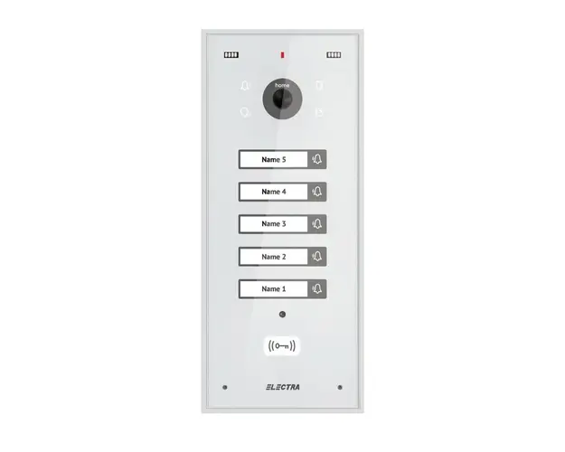 Post exterior videointerfon, 5 familii, alb, aparent, Electra, VPM.05S03.ELWH4