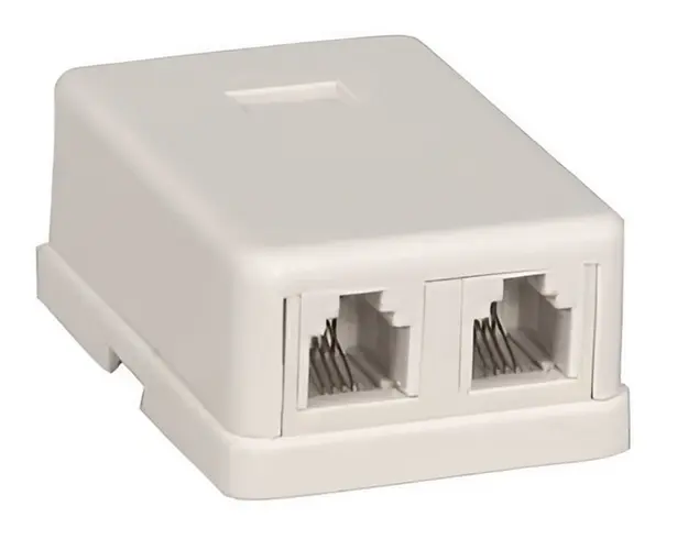 Priza dubla RJ11 telefonica, LanKATT Priza2-RJ11, montaj aparent