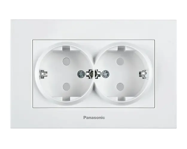 Priza dubla SCHUKO cu protectie copii, monobloc, Karre Plus Panasonic