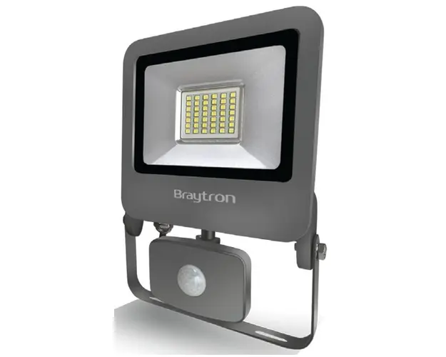 Proiector LED cu sticla securizata 30W 2400LM 6500K IP44, Senzor de micare PIR, BR-BT61-23032