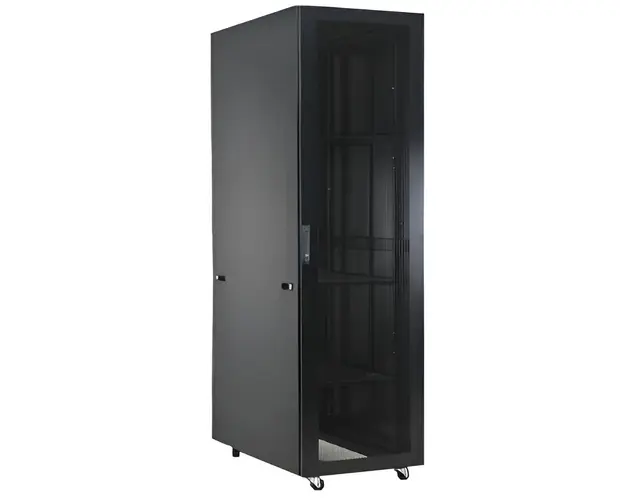 Rack 22U, 19", montaj pe podea, cu roti, usa sticla, 600x800, Safer RACK22U6080-FLOOR