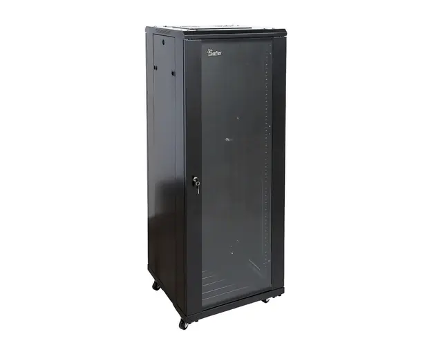 Rack de podea, 32 unitati, 19", usa de sticla, 600x600, capacitate 800kg, RACK32U6060-FLOOR