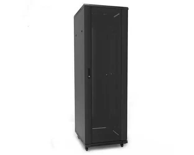 Rack 42U, 19'', Negru 800X1000mm, Cu roti si sistem de ventilare, montaj pe podea, SAFER RACK42U8010
