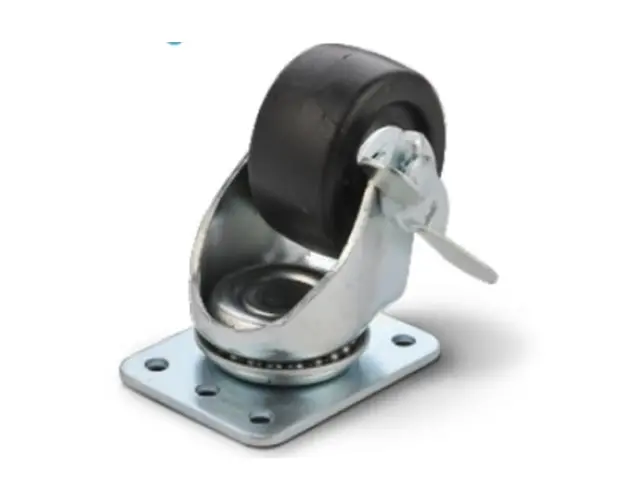 Roata montaj cu frana pentru rack metalic de podea, Safer RACK-WHEEL