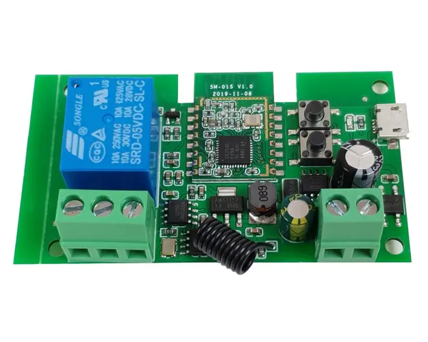 Releu smart cu 1 canal, 5V-32V, dry contact, Zigbee + RF, SmartWise, SMW-REL-532V-1RF-ZB