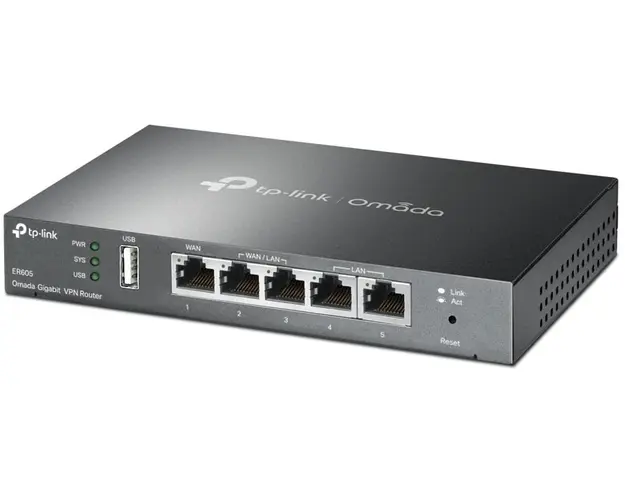 Router 5 porturi Gigabit, VPN, Omada, ER605
