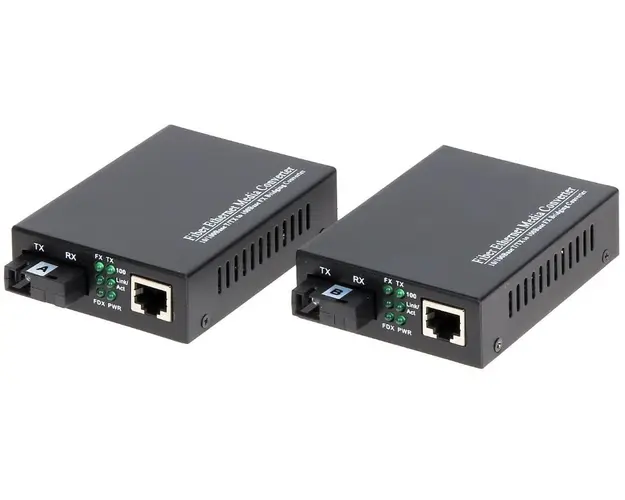 Set mediaconvertor RX+TX Single Mode Gigabite 1000Mb/s 25Km, OMG1-SM