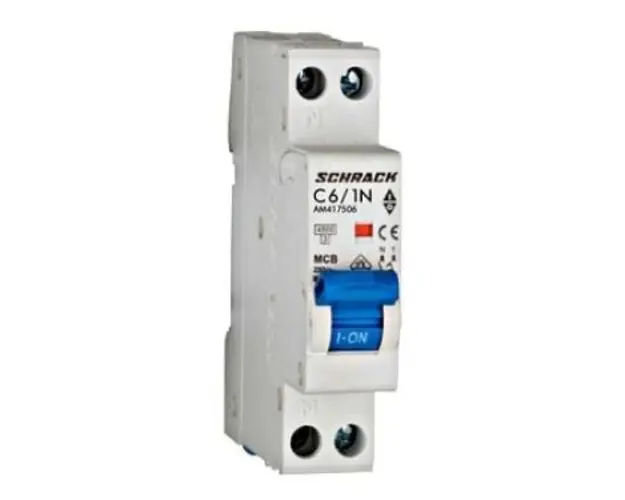 Siguranta automata 4,5kA, C6A, 1P+N Schrack