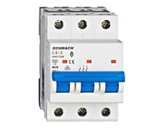 Siguranta automata tripoalara 6A 6kA Schrack