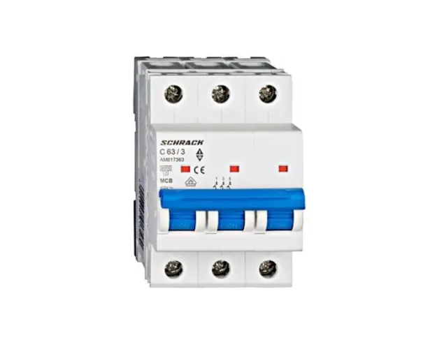Siguranta automata tripoalara C63A 6kA Schrack AM617363