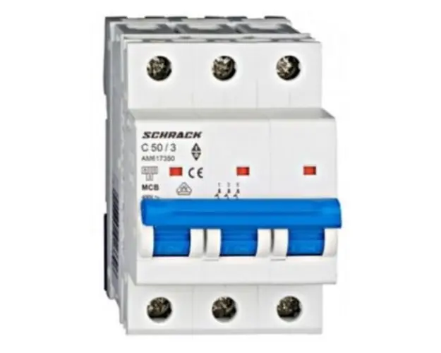Siguranta automata tripolara C50A 6kA Schrack