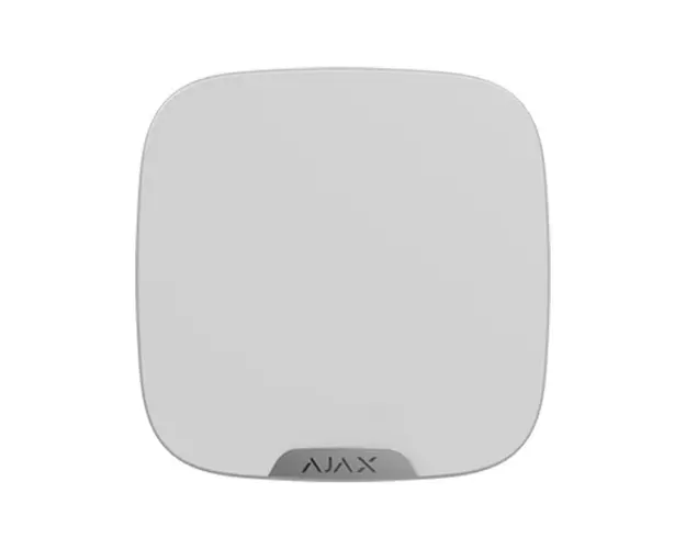 Sirena wireless de exterior cu capac, 868 MHz, LED cu lumina rosie, 113 dB, alba, AJAX, StreetSiren DoubleDeck WH