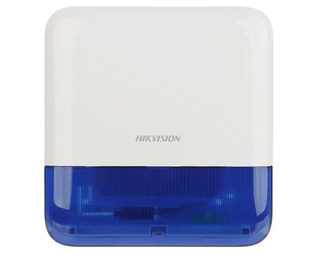 Sirena Tri-X wireless de exterior, led albastru cu flash, HIKVISION AX PRO DS-PS1-E-WE-B