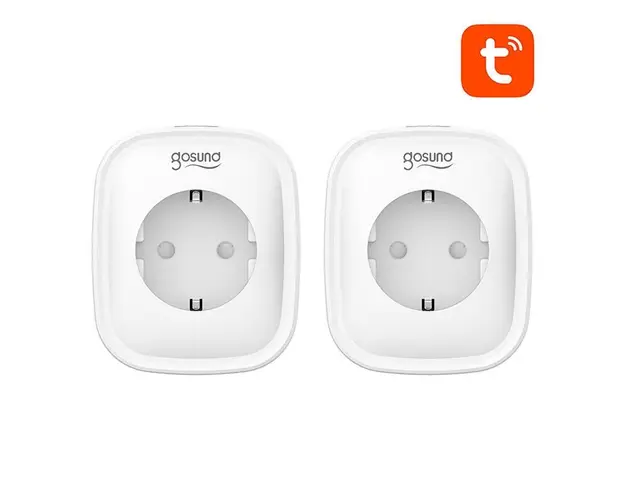 Set 2 prize inteligente Wi-Fi, 2.4GHz, 16A, compatibile cu aplicatia TuyaSmart, Gosund SP1-2pack