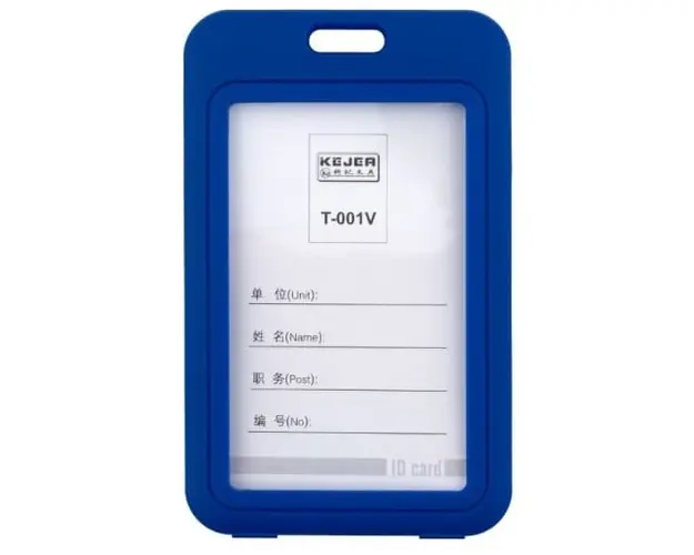 Suport ecuson pentru carduri control acces Yli CH-001V, din PVC, prindere verticala