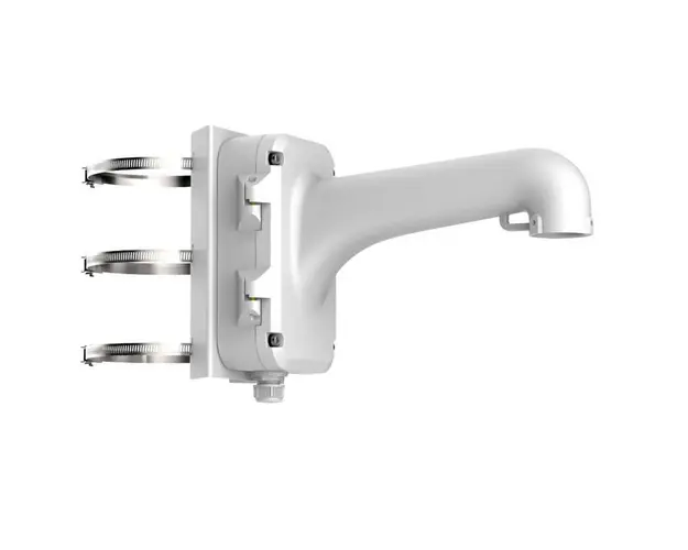 Suport de montare pe stalp vertical, pentru camere Hikvision Speed Dome, aliaj din aluminiu si otel, Hikvision DS-1604ZJ-Pole