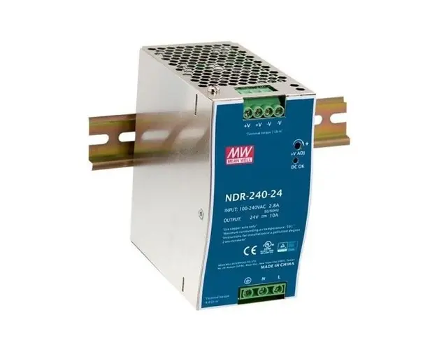 Sursa de alimentare Mean Well NDR-240-24, 24V, 10A, montare pe sina DIN