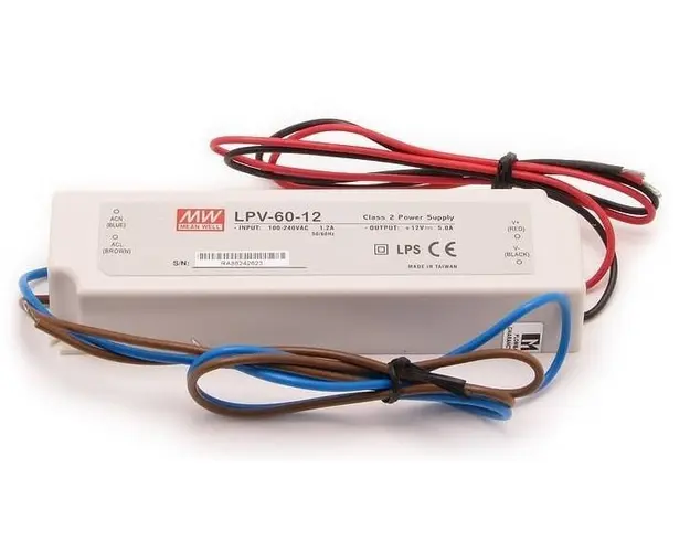 Sursa de alimentare de exterior IP 67 - 12V - 5Ah Mean Well LPV-60-12