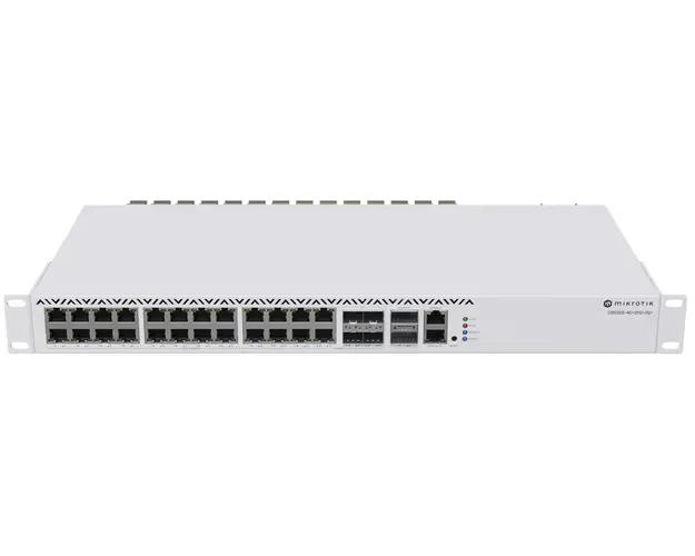 Switch 26 porturi, 20x 2.5G Ethernet, 4x COMBO RJ45/ SFP+, 2x 40G QSFP+, MikroTik CRS326-4C+20G+2Q+RM, Rackabil
