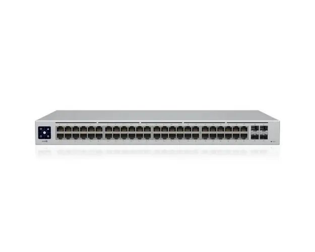 Switch Ubiquiti UniFi USW-48-POE, 52 porturi, 32x PoE 195W, Gigabit, 4 porturi SFP, cu management, montare in rack