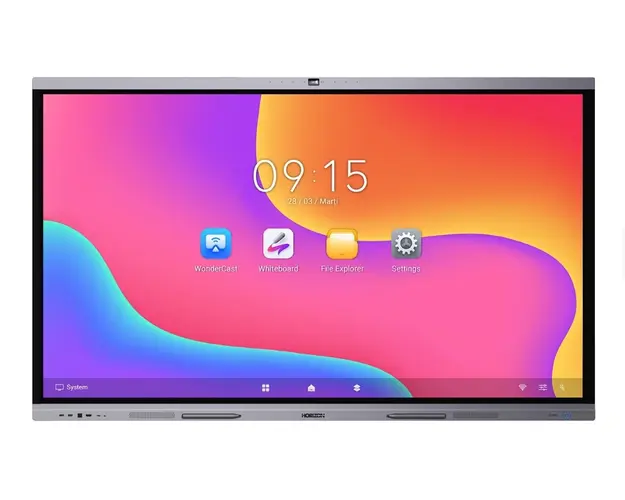 Tabla interactiva 4K UHD, cu touchscreen Horizon ID65HZA3B1/C, diagonala 65" (165 cm), microfon
