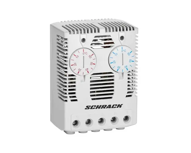 Termostat dublu Schrack IUK08563, 1DN+1NI, montaj pe sina DIN