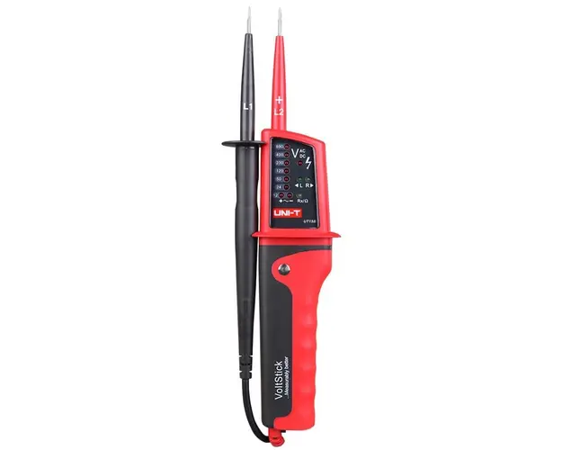 Tester de tensiune UT15B UNI-T, cu buzzer, 2x baterii R3 1.5V, IP65