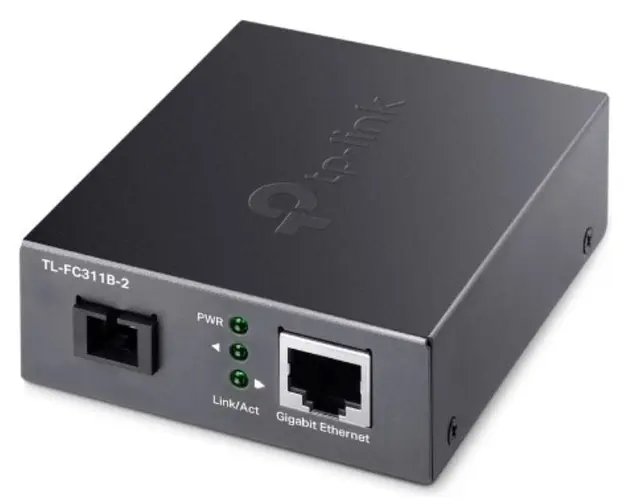 Media Convertor WDM, 1x LAN Gigabit, suporta Auto-MDI/MDIX, Extensie fibra oprica pana la 2000 m, Tp-Link TL-FC311B-2