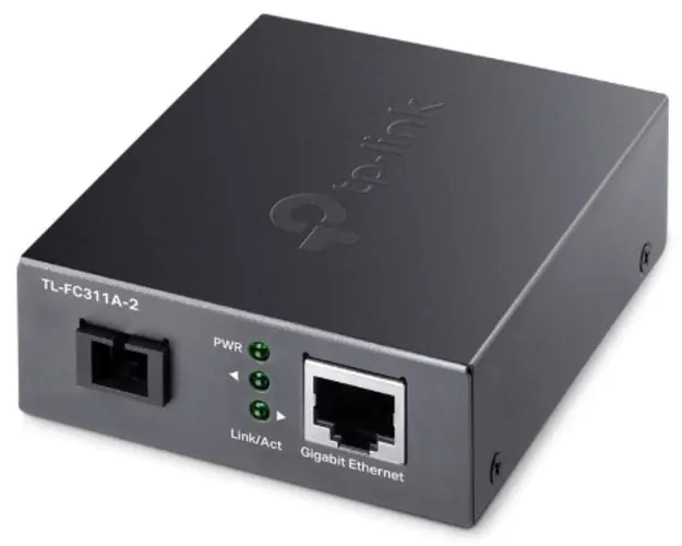 Media Convertor WDM, 1x LAN Gigabit, suporta Auto-MDI/MDIX, Extensie fibra oprica pana la 2000 m, Tp-Link TL-FC311A-2