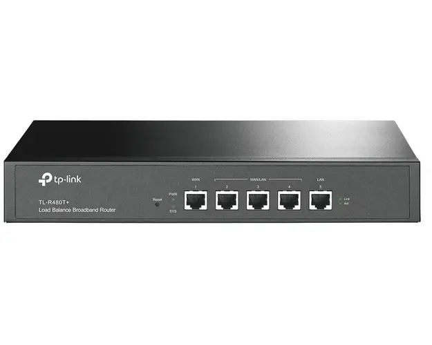 Router Broadband Load Balance, 1x WAN, 1x LAN, 3x WAN/LAN configurabile, Tp-Link TL-R480T+