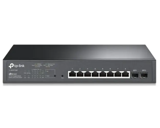 Switch PoE+ Tp-link 2 TL-SG2210MP, 10 Porturi Gigabit, 8 Porturi PoE si 2 porturi SFP, 150W, cu management, montare in rack