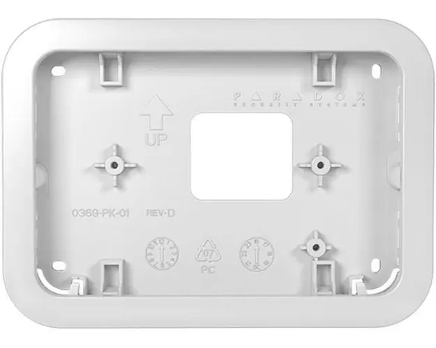 Suport pentru tastatura cu touch screen Paradox TM50, Pentru montaj ingropat, rama alba, TM50WB