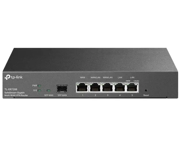 Router Multi WAN VPN, 1x SFP Gigabit, 5x LAN Gigabit, compatibil OMADA, Tp-Link ER7206