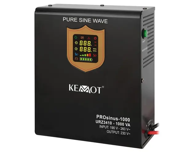 UPS 700W compatibil cu baterii de 12V, pentru centrale termice, sinusoida pura, Kemot ProSinus-700, URZ3410