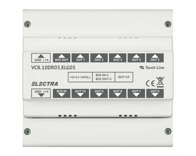 Doza derivatie video 10 Familii, conexiune RJ45, Electra, VCB.10DR03.ELG05